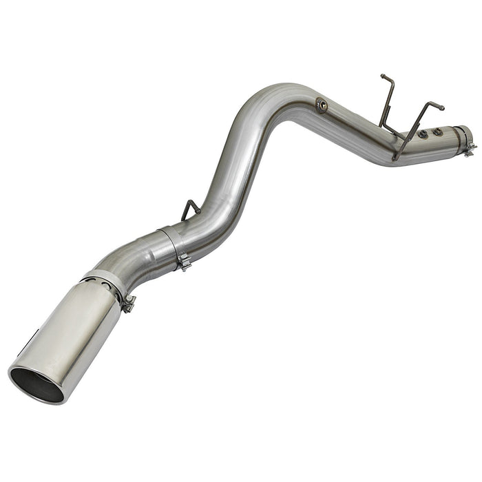 aFe Power Large Bore-HD 4 IN 409 Stainless Steel DPF-Back Exhaust System w/Black Tip GM Diesel Trucks 17-19 V8-6.6L (td) L5P