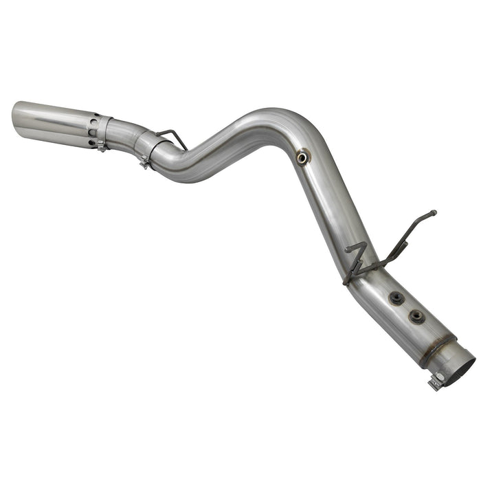 aFe Power Large Bore-HD 4 IN 409 Stainless Steel DPF-Back Exhaust System w/Black Tip GM Diesel Trucks 17-19 V8-6.6L (td) L5P