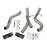aFe Power Large Bore-HD 4 IN 409 Stainless Steel DPF-Back Exhaust System w/Dual Black Tips GM Diesel Trucks 17-19 V8-6.6L (td) L5P