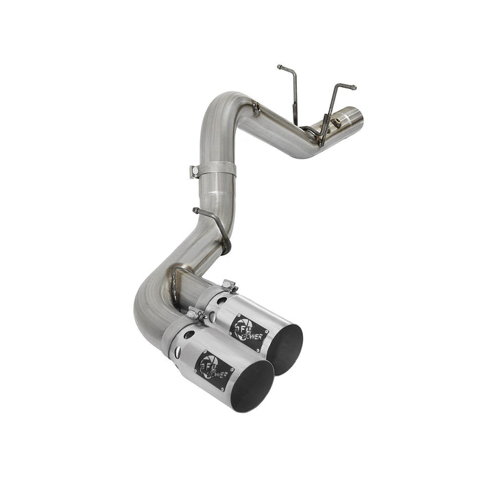 aFe Power Rebel XD 4 IN 409 Stainless Steel DPF-Back Exhaust w/Dual Black Tips GM Diesel Trucks 17-19 V8-6.6L (td) L5P