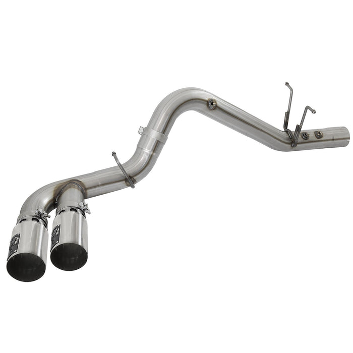 aFe Power Rebel XD 4 IN 409 Stainless Steel DPF-Back Exhaust w/Dual Black Tips GM Diesel Trucks 17-19 V8-6.6L (td) L5P