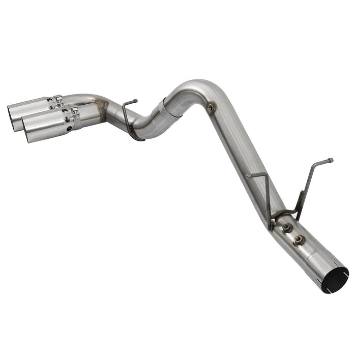 aFe Power Rebel XD 4 IN 409 Stainless Steel DPF-Back Exhaust w/Dual Black Tips GM Diesel Trucks 17-19 V8-6.6L (td) L5P