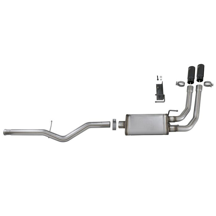 aFe Power Rebel Series 3 IN to 2-1/2 IN 409 Stainless Steel Cat-Back Exhaust w/ Black Tip GM Silverado/Sierra 1500 09-18 / Silverado LD/Sierra Limited 2019 V6-4.3/V8-4.8/5.3L