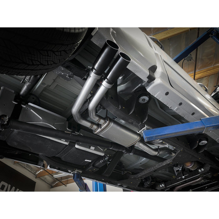 aFe Power Rebel Series 3 IN to 2-1/2 IN 409 Stainless Steel Cat-Back Exhaust w/ Black Tip GM Silverado/Sierra 1500 09-18 / Silverado LD/Sierra Limited 2019 V6-4.3/V8-4.8/5.3L