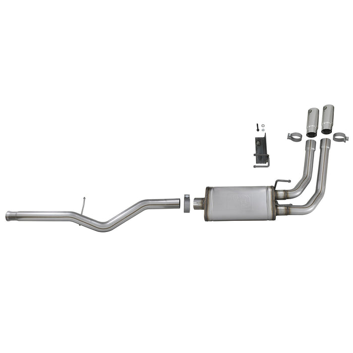 aFe Power Rebel Series 3 IN to 2-1/2 IN 409 Stainless Steel Cat-Back Exhaust w/ Black Tip GM Silverado/Sierra 1500 09-18 / Silverado LD/Sierra Limited 2019 V6-4.3/V8-4.8/5.3L