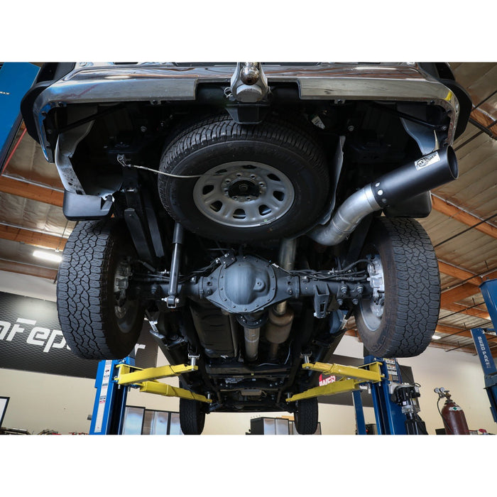 aFe Power Large Bore-HD 5 IN 409 Stainless Steel DPF-Back Exhaust System w/Black Tip GM Diesel Trucks 2020 V8-6.6L (td) L5P