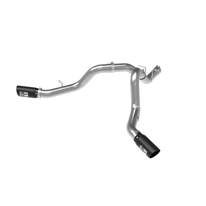 aFe Power Large Bore-HD 4 IN 409 Stainless Steel DPF-Back Exhaust System w/Black Tip GM Diesel Trucks 2020 V8-6.6L (td) L5P