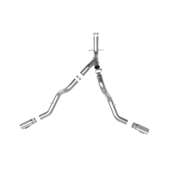 aFe Power Large Bore-HD 4 IN 409 Stainless Steel DPF-Back Exhaust System w/Black Tip GM Diesel Trucks 2020 V8-6.6L (td) L5P