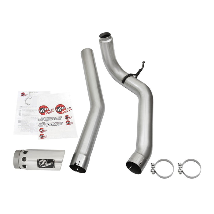 aFe Power Large Bore-HD 4 IN DPF-Back Stainless Steel Exhaust System Nissan Titan XD 16-19 V8-5.0L (td)