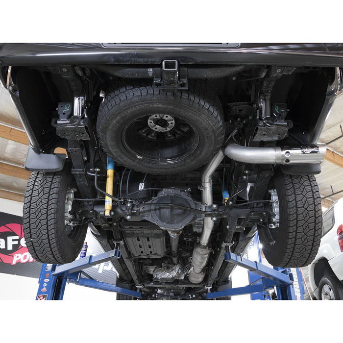 aFe Power Large Bore-HD 4 IN DPF-Back Stainless Steel Exhaust System Nissan Titan XD 16-19 V8-5.0L (td)