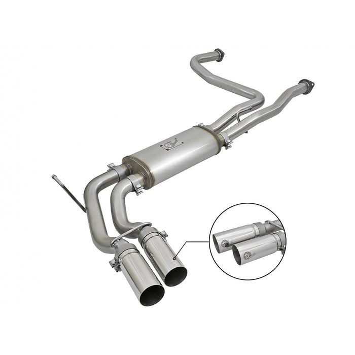 aFe Power Rebel Series 3 IN 409 Stainless Steel Cat-Back Exhaust System Nissan Titan 04-15 V8-5.6L
