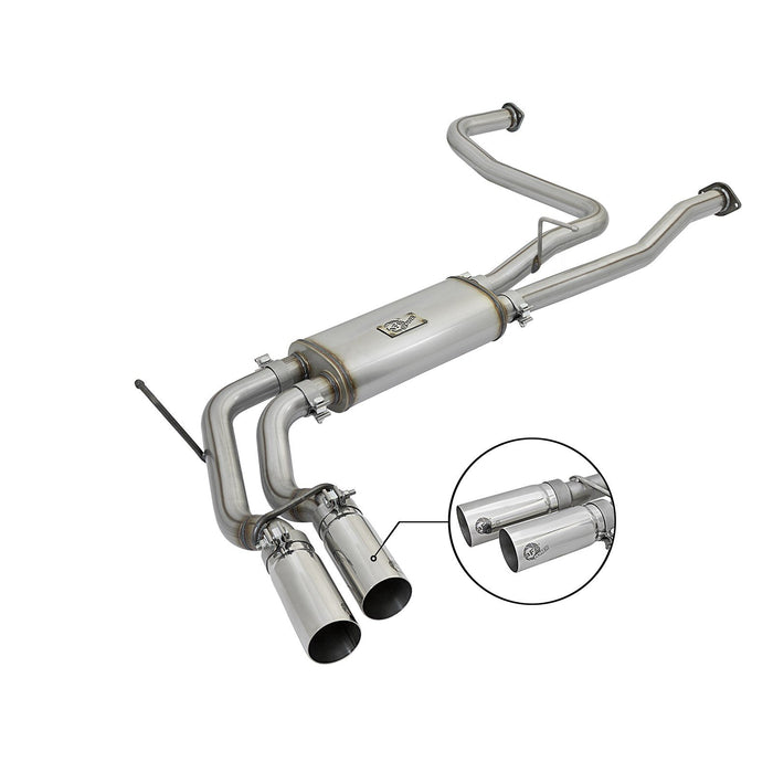 aFe Power Rebel Series 2-1/2" Cat-Back Exhaust System Nissan Titan 17-19 V8-5.6L