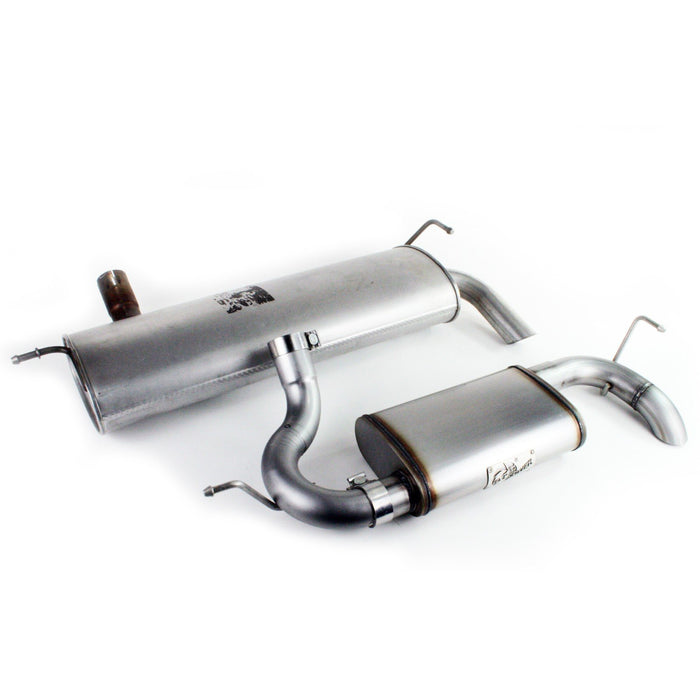 aFe Power Mach Force-Xp 2-1/2in 409 Stainless Steel Axle-Back Exhaust System Jeep Wrangler (JK) 07-18 V6-3.6L/3.8L