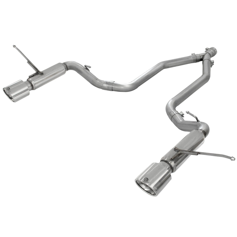 aFe Power Large Bore-HD 2-1/2in 409 Stainless Steel DPF-Back Exhaust System Jeep Grand Cherokee (WK2) 14-16 V6-3.0L (td) EcoDiesel