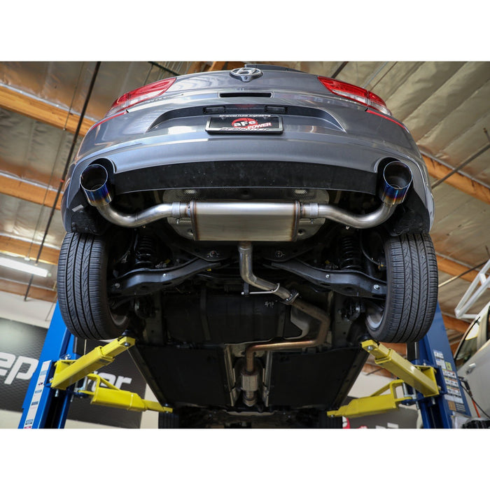 aFe Power Takeda 2-1/2 IN 409 Stainless Steel Axle-Back Exhaust Hyundai Elantra GT 18-20 L4-1.6L (t)