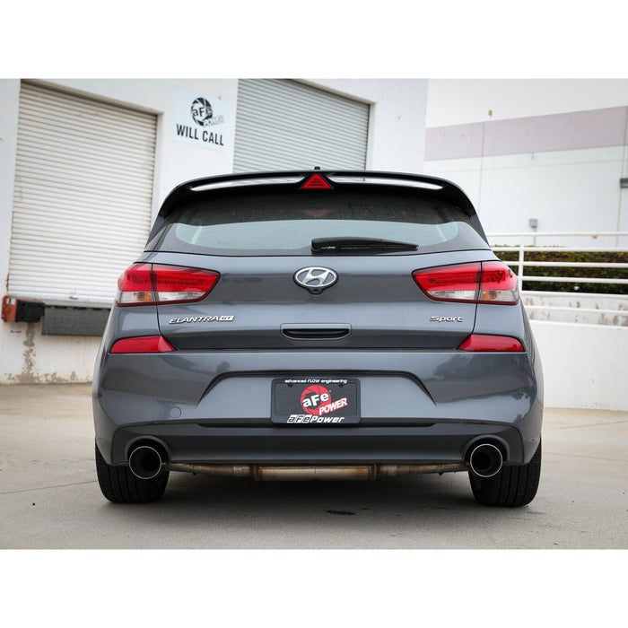 aFe Power Takeda 2-1/2 IN 409 Stainless Steel Axle-Back Exhaust Hyundai Elantra GT 18-20 L4-1.6L (t)