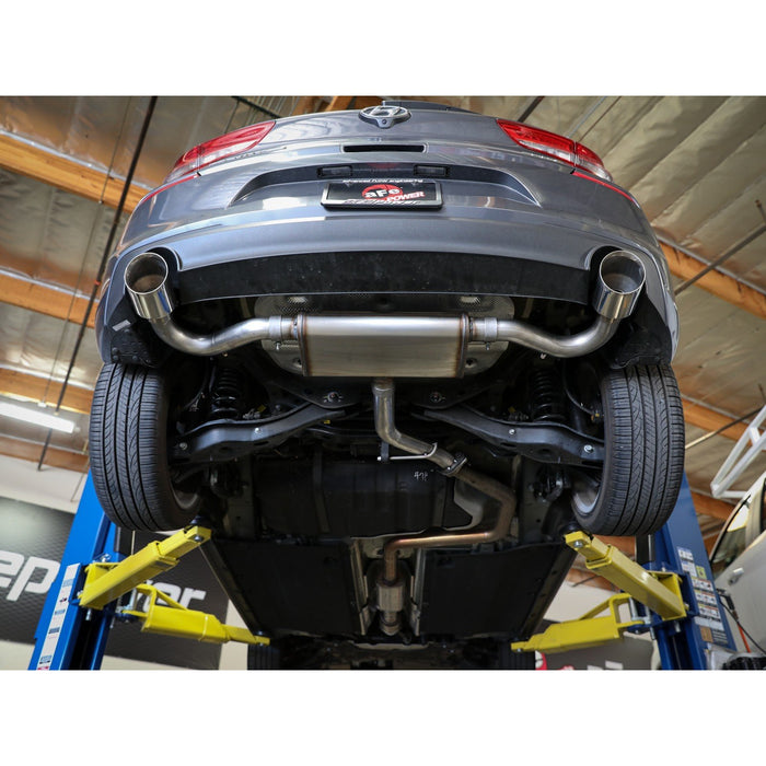 aFe Power Takeda 2-1/2 IN 409 Stainless Steel Axle-Back Exhaust Hyundai Elantra GT 18-20 L4-1.6L (t)