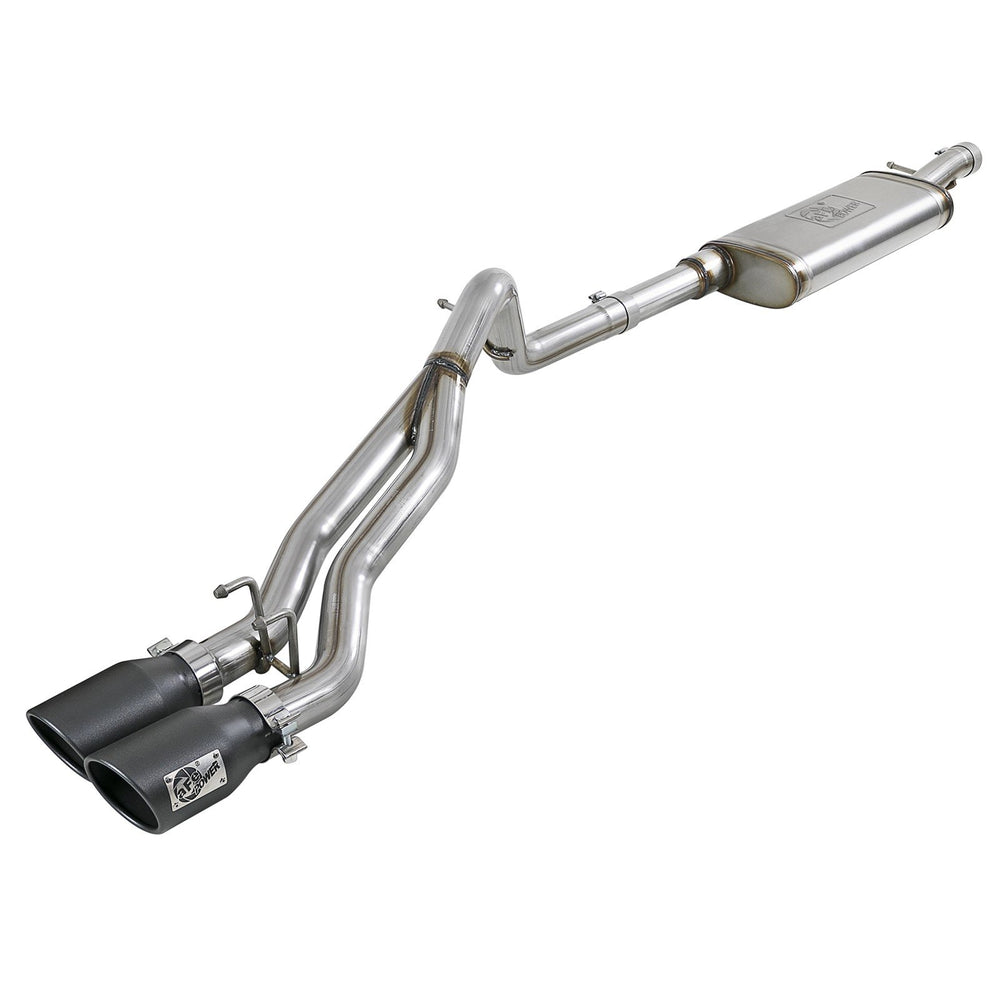 aFe Power Rebel Series 2-1/2 IN 409 Stainless Steel Cat-Back Exhaust System Jeep Wrangler (JK) 07-18 V6-3.6L/3.8L