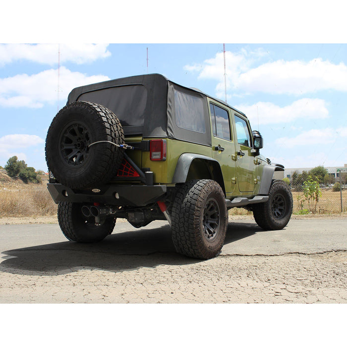aFe Power Rebel Series 2-1/2 IN 409 Stainless Steel Cat-Back Exhaust System Jeep Wrangler (JK) 07-18 V6-3.6L/3.8L