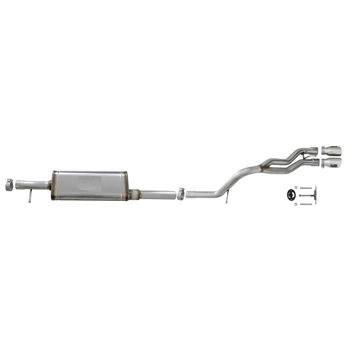 aFe Power Rebel Series 2-1/2 IN 409 Stainless Steel Cat-Back Exhaust System Jeep Wrangler (JK) 07-18 V6-3.6L/3.8L