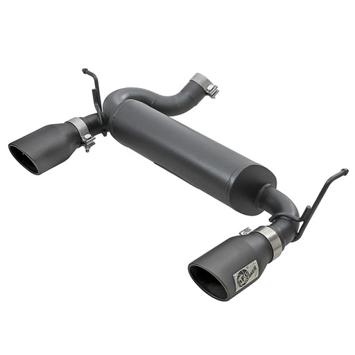 aFe Power Rebel Series 2-1/2 IN 409 Stainless Steel Axle-Back Exhaust System Jeep Wrangler (JK) 07-18 V6-3.6L/3.8L