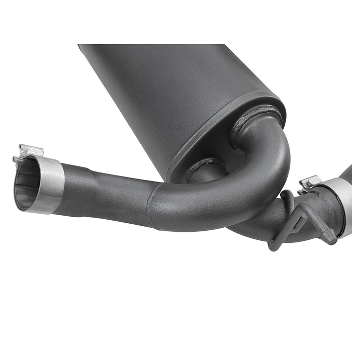 aFe Power Rebel Series 2-1/2 IN 409 Stainless Steel Axle-Back Exhaust System Jeep Wrangler (JK) 07-18 V6-3.6L/3.8L