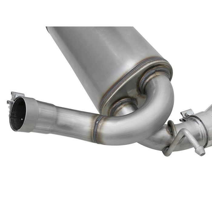 aFe Power Rebel Series 2-1/2 IN 409 Stainless Steel Axle-Back Exhaust System Jeep Wrangler (JK) 07-18 V6-3.6L/3.8L