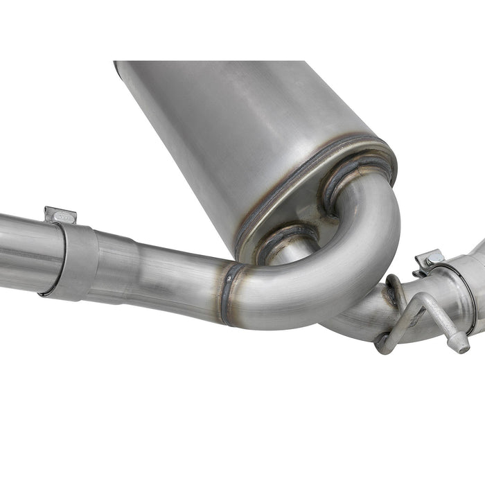 aFe Power Rebel Series 2-1/2 IN 409 Stainless Steel Cat-Back Exhaust System Jeep Wrangler (JK) 07-18 V6-3.6L/3.8L