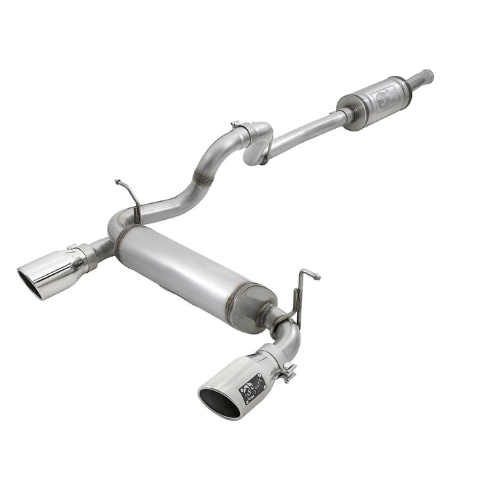 aFe Power Rebel Series 2-1/2 IN 409 Stainless Steel Cat-Back Exhaust System Jeep Wrangler (JL) 18-20 V6-3.6L