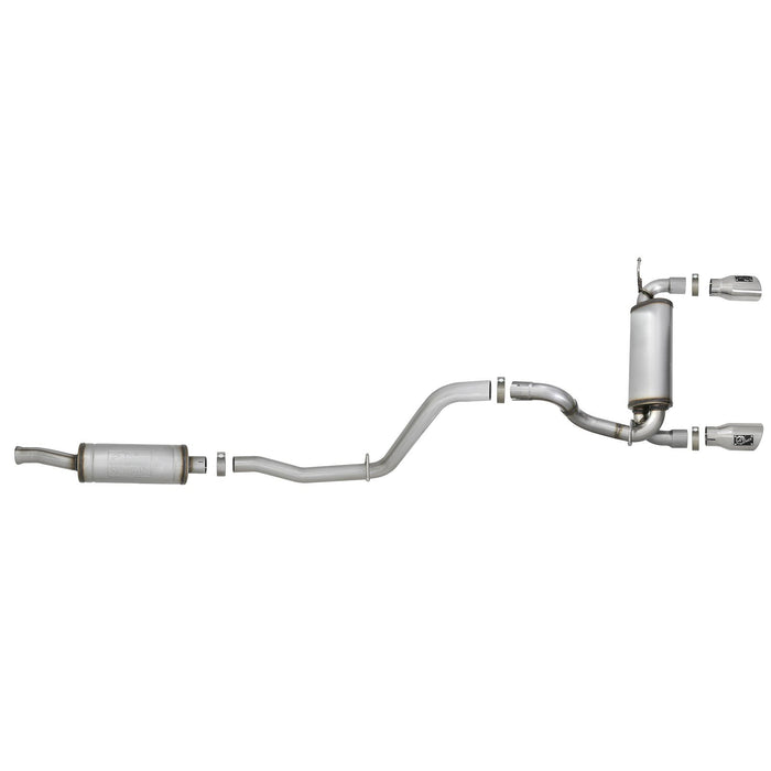 aFe Power Rebel Series 2-1/2 IN 409 Stainless Steel Cat-Back Exhaust System Jeep Wrangler (JL) 18-20 V6-3.6L