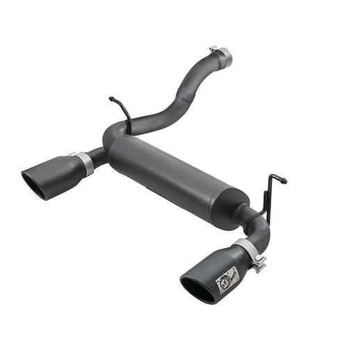 aFe Power Rebel Series 2-1/2 IN 409 Stainless Steel Axle-Back Exhaust System Jeep Wrangler (JL) 18-20 L4-2.0L (t) / V6-3.6L