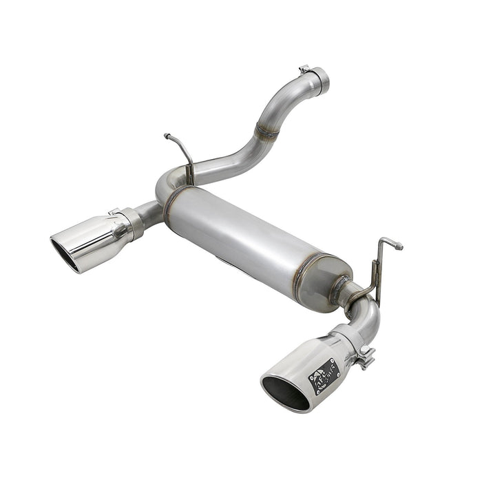 aFe Power Rebel Series 2-1/2 IN 409 Stainless Steel Axle-Back Exhaust System Jeep Wrangler (JL) 18-20 L4-2.0L (t) / V6-3.6L