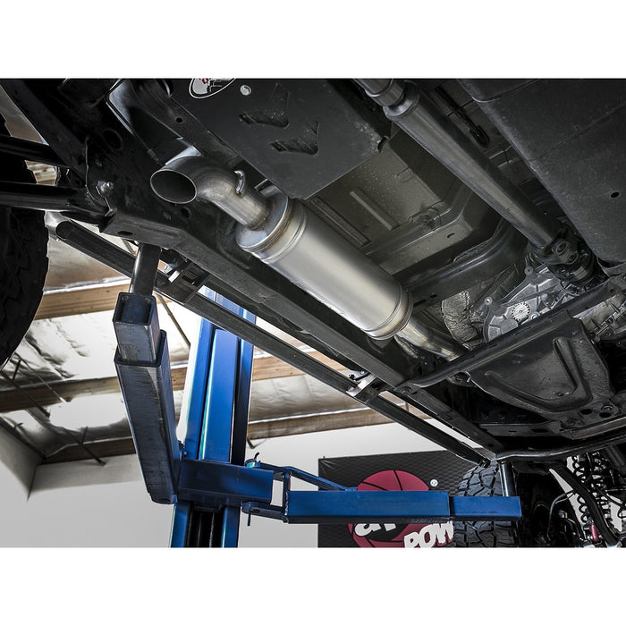 aFe Power Rock Basher 2-1/2 IN to 3 IN 409 Stainless Steel Cat-Back Exhaust System Jeep Wrangler (JK) 07-18 V6-3.6L/3.8L