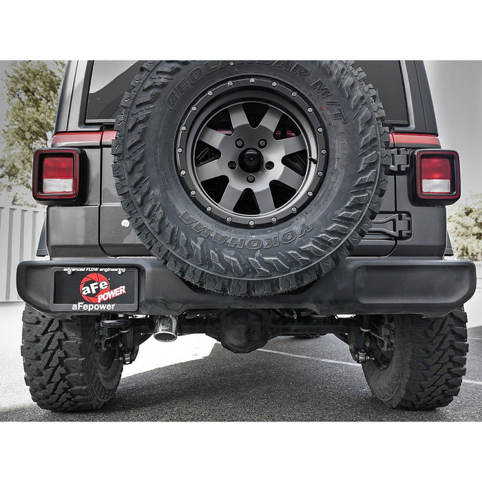 aFe Power Mach Force-Xp 2-1/2 IN 409 Stainless Steel Axle-Back Exhaust System Jeep Wrangler (JL) 18-20 V6-3.6L
