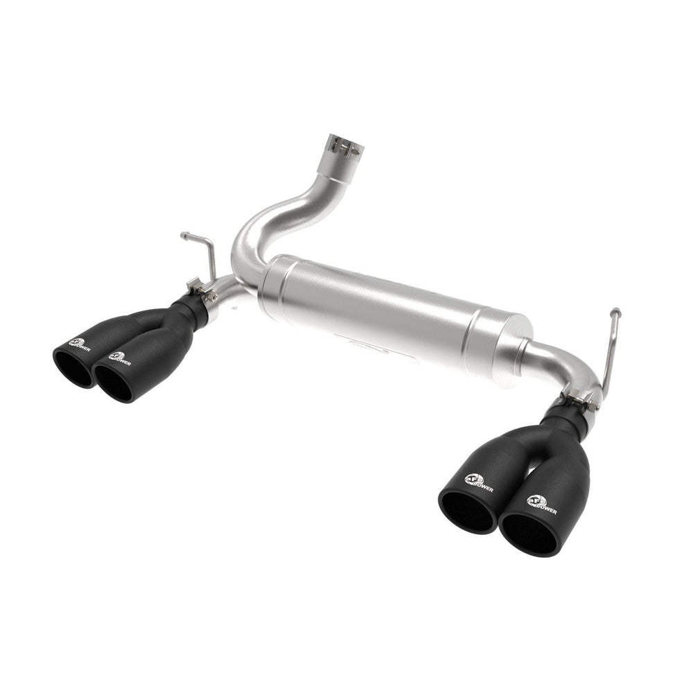 aFe Power Rebel Series 2-1/2 IN 409 Stainless Steel Axle-Back Exhaust System Jeep Wrangler (JK) 07-18 V6-3.6/3.8L