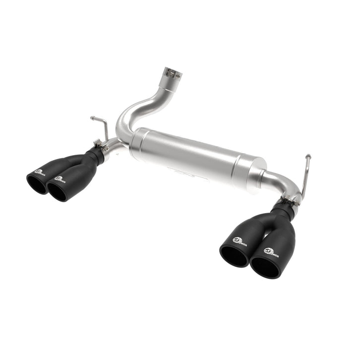 aFe Power Rebel Series 2-1/2 IN 409 Stainless Steel Axle-Back Exhaust System Jeep Wrangler (JK) 07-18 V6-3.6/3.8L
