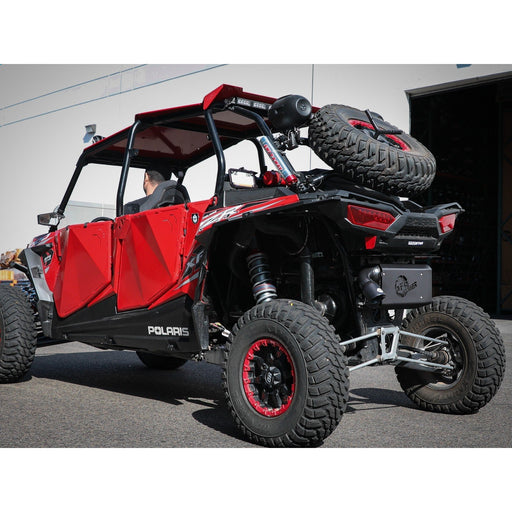 aFe Power Dirt Runner Slip-On Exhaust System 2-1/2 IN Heat Shield Polaris RZR XP 1000 15-20