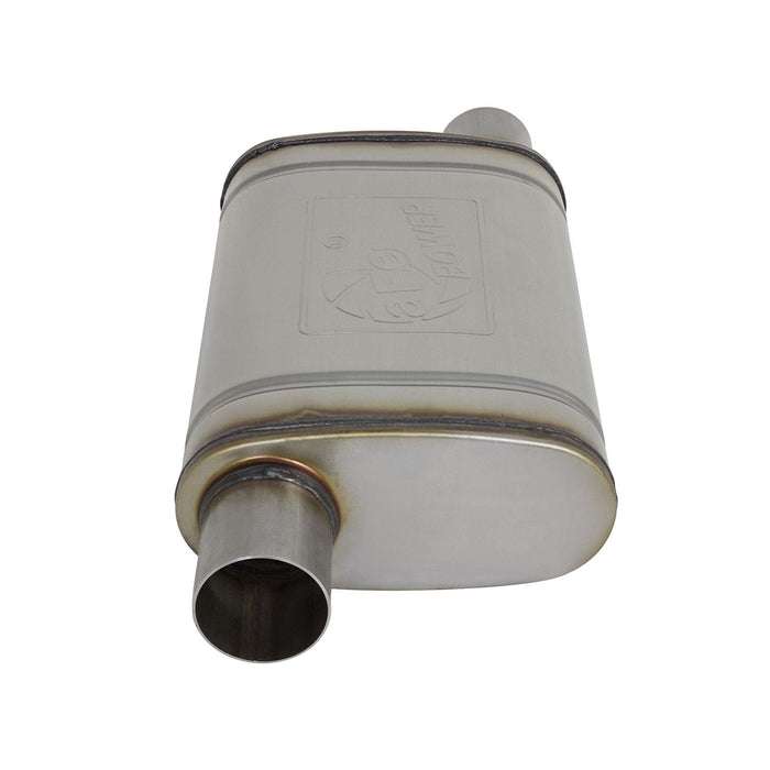 aFe Power Mach Force-Xp 409 Stainless Steel Muffler 2-1/2 IN ID Offset/Offset x 9 IN W x 4 IN H x 14 IN L - Oval Body