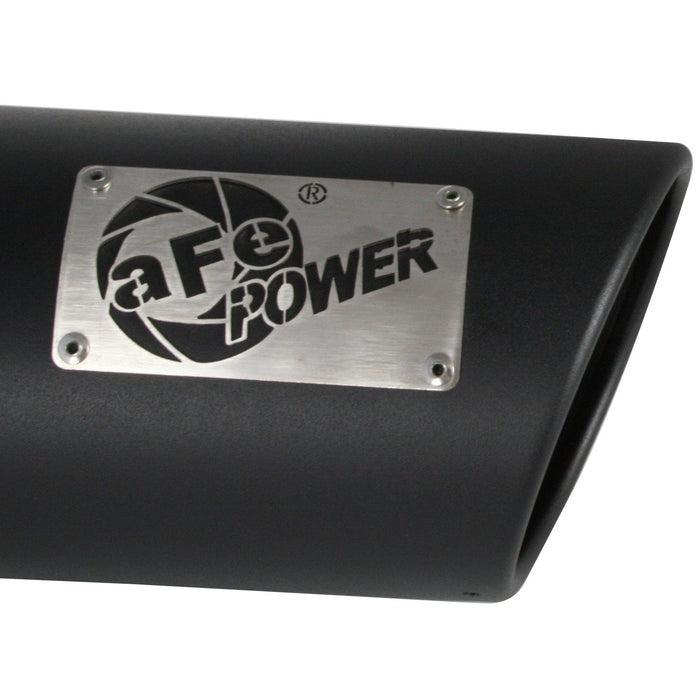 aFe Power Mach Force-Xp 409 Stainless Steel Clamp-on Exhaust Tip Black 4 IN Inlet x 5 IN Outlet x 12 IN L
