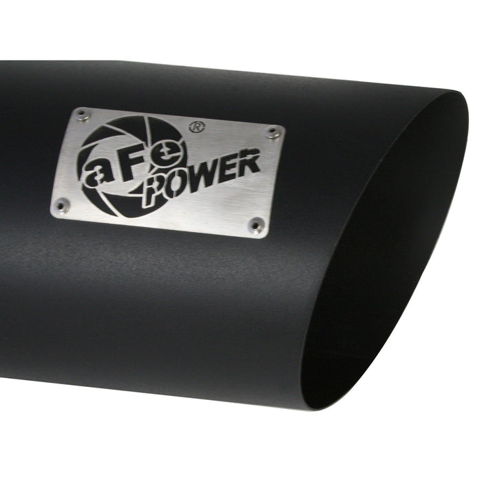 aFe Power Mach Force-Xp 409 Stainless Steel Clamp-on Exhaust Tip Black 4 IN Inlet x 7 IN Outlet x 18 IN L