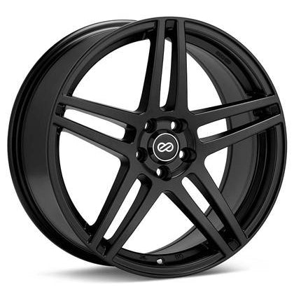 Enkei RSF5 18x8 40mm Offset 5x108 Bolt Pattern 72.6mm Bore Dia Matte Black Wheel