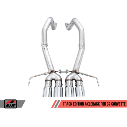 AWE Tuning 14-19 Chevy Corvette C7 Z06/ZR1 (w/o AFM) Track Edition Axle-Back Exhaust w/Chrome Tips