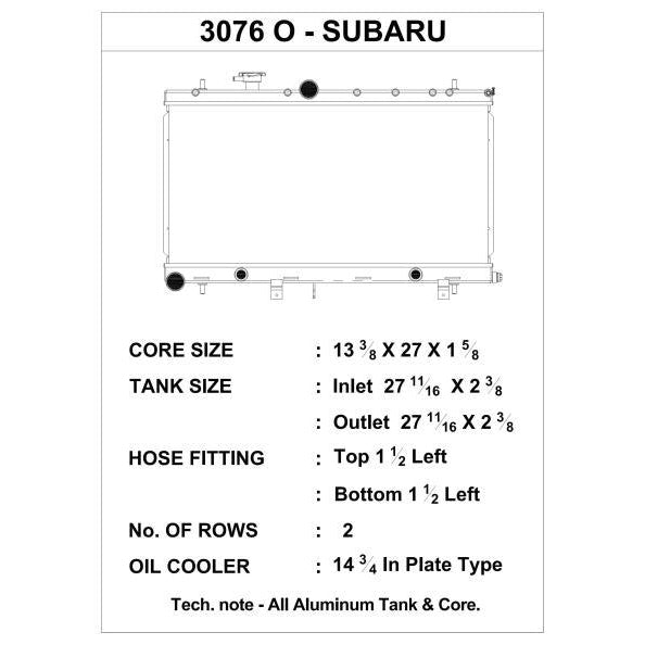 CSF 02-07 Subaru WRX/STI Radiator w/Built-In Oil Cooler/Filler Neck