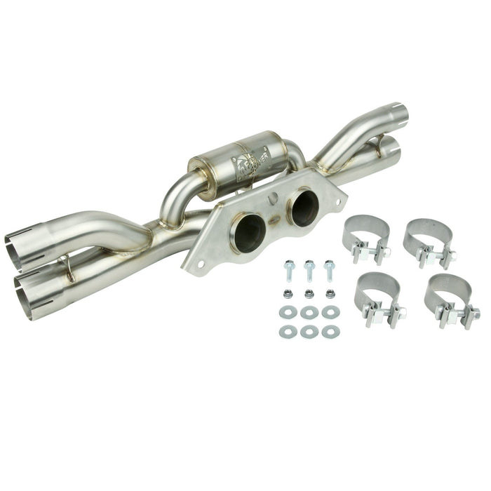 aFe Power Mach Force-Xp 304 Stainless Steel Secondary Muffler Delete Pipe Porsche 911 GT3 14-19 H6-3.8L/4.0L