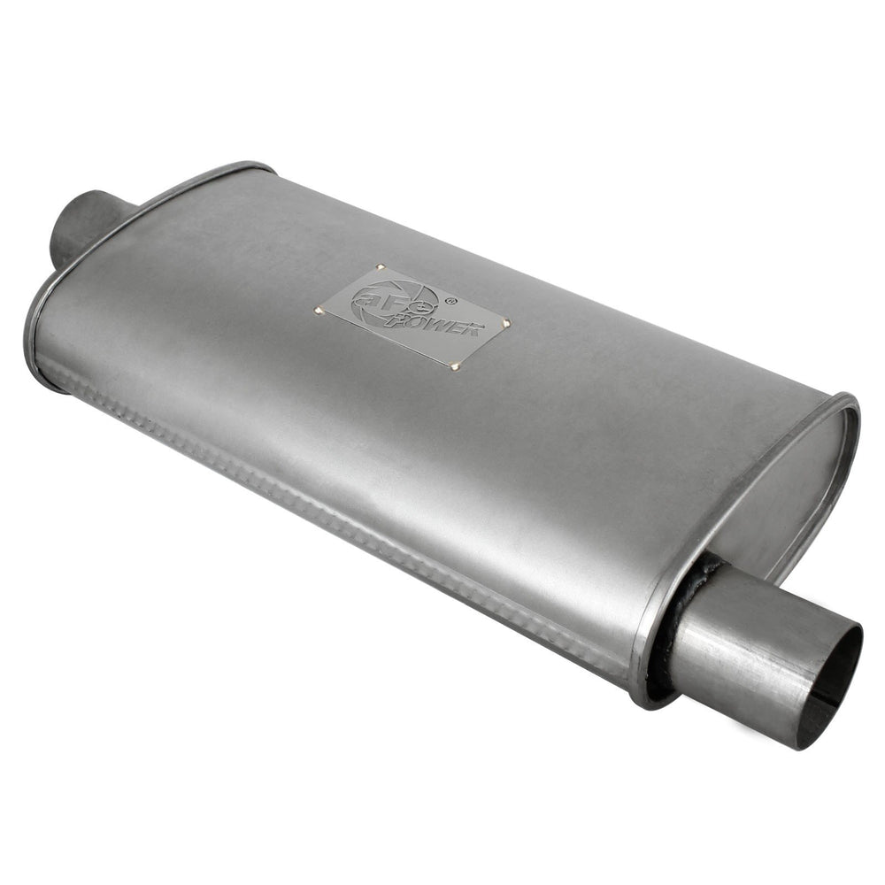 aFe Power Scorpion Aluminized Steel Muffler 2-1/2 IN ID Center/Offset x 9 IN W x 4 IN H x 18 IN L- Oval Body