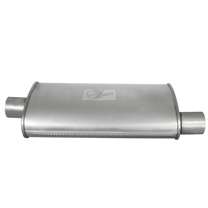 aFe Power Scorpion Aluminized Steel Muffler 2-1/2 IN ID Center/Offset x 9 IN W x 4 IN H x 18 IN L- Oval Body