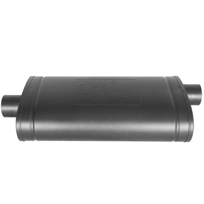 aFe Power Mach Force-Xp 409 Stainless Steel Muffler w/ High-Temp Metallic Black finish 3 IN ID Center/Offset x 11 IN W x 5 IN H x 22 IN L - Oval Body - Black