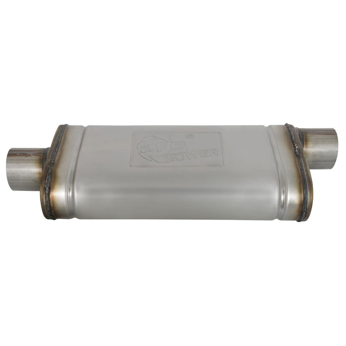 aFe Power Mach Force-Xp 409 Stainless Steel Muffler 3 IN ID Center/Offset x 9 IN W x 4 IN H x 18 IN L- Oval Body