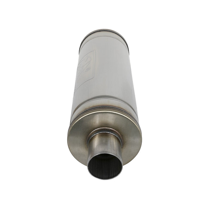 aFe Power Mach Force-Xp 409 Stainless Steel Muffler 2-1/2 IN ID Center/Center 18 IN L x 6 IN Dia - Round Body