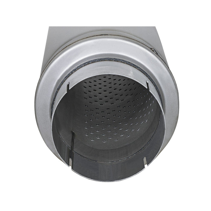 aFe Power Atlas Aluminized Steel Muffler 5 IN ID Center/Center x 7 IN Dia. x 24 IN L - Round Body